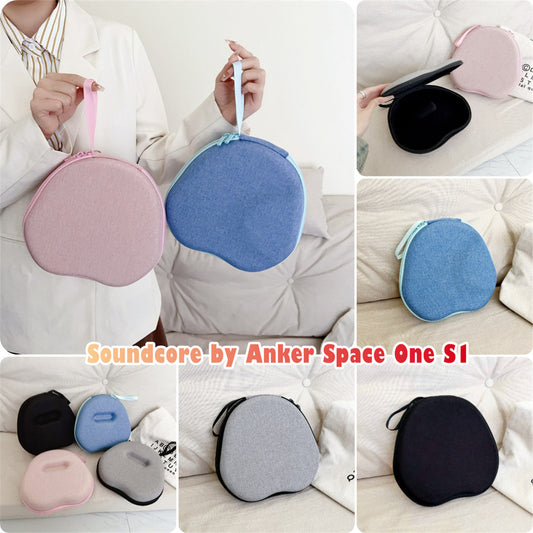 For Soundcore by Anker Space One S1  Headphone Case Headset Earpads Storage Bag Casing Box