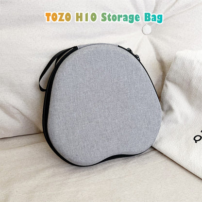 For TOZO H10 Headphone Case Solid Color Black Earpads Storage Bag Headset Casing Box
