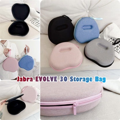 For Jabra EVOLVE 30 Headphone Case Headset Earpads Storage Bag Casing Box