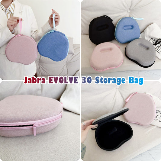For Jabra EVOLVE 30 Headphone Case Headset Earpads Storage Bag Casing Box