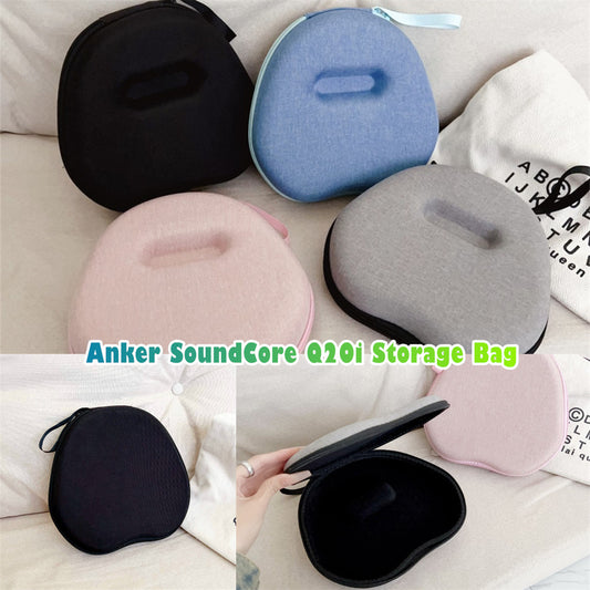 For Anker SoundCore Q20i Headphone Case Headset Earpads Storage Bag Casing Box