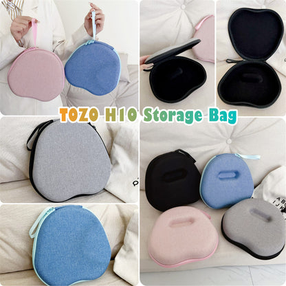 For TOZO H10 Headphone Case Solid Color Black Earpads Storage Bag Headset Casing Box