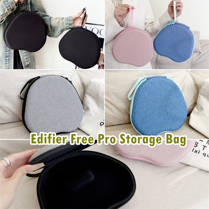 For Edifier Free Pro Headphone Case Headset Earpads Storage Bag Casing Box