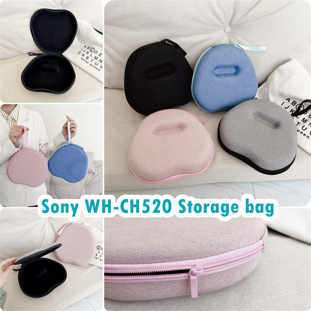For Sony WH-CH520 Headphone Case Headset Earpads Storage Bag Casing Box