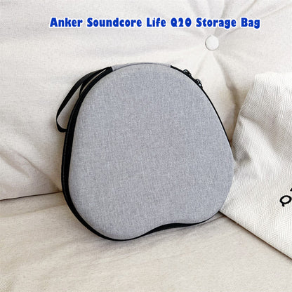 For Anker Soundcore Life Q20 Headphone Case Headset Earpads Storage Bag Casing Box