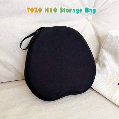 For TOZO H10 Headphone Case Solid Color Black Earpads Storage Bag Headset Casing Box