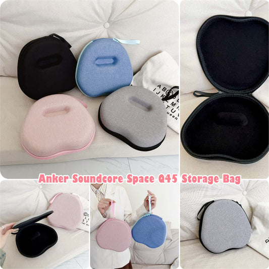 For Anker Soundcore Space Q45 Headphone Case Headset Earpads Storage Bag Casing Box