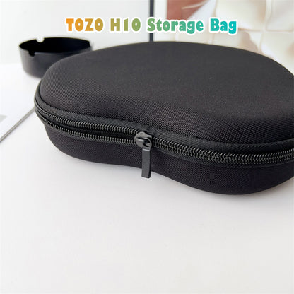 For TOZO H10 Headphone Case Solid Color Black Earpads Storage Bag Headset Casing Box