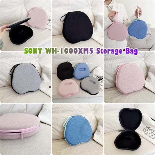 For SONY WH-1000XM5 Headphone Case Headset Earpads Storage Bag Casing Box