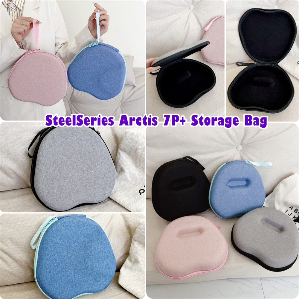 For SteelSeries Arctis 7P+ Headphone Case Headset Earpads Storage Bag Casing Box