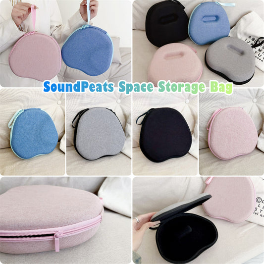For SoundPeats Space Headphone Case Headset Earpads Storage Bag Casing Box